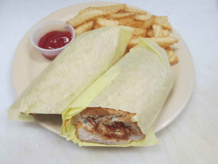 Toasted sub roll filled with grilled Philly steak, provolone cheese, sautéed onions, peppers, and a touch of mayo.