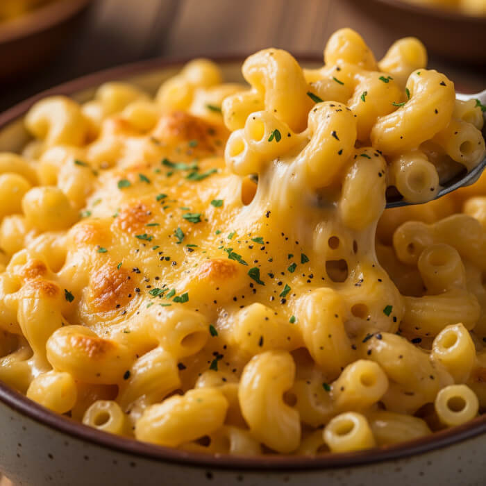 Comfort food sides: mac & cheese, greens, sweet potatoes in Rogers Park