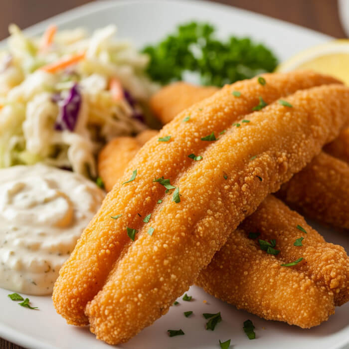 Crispy fried catfish fillets in Edgewater
