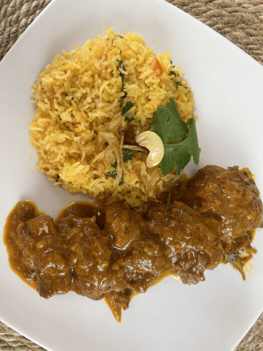 Succulent butter chicken in rich tomato-cream sauce