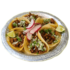 6 al pastor tacos