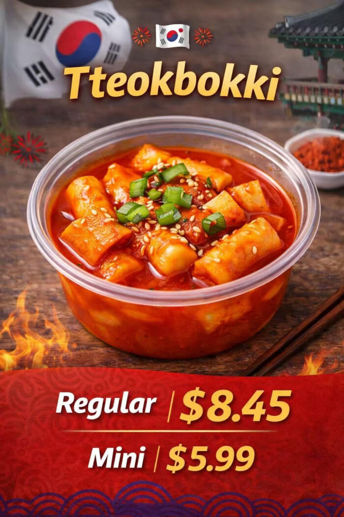 Spicy korean rice cake