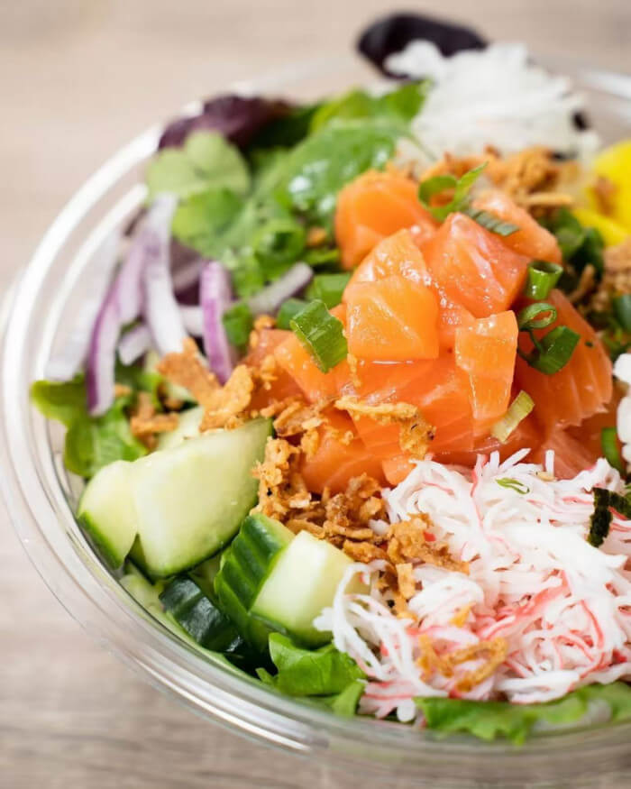 Elgin poke bowl with salmon and tuna