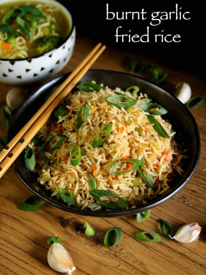 Burnt Garlic Veg Fried Rice