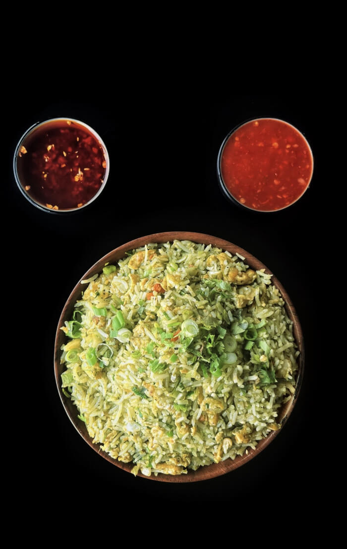Green Chilli Egg Fried Rice