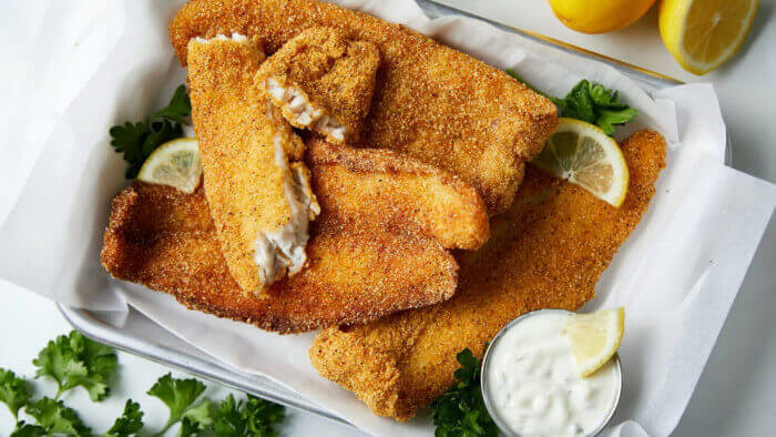 Catfish strips with fries – Cinco Ranch plate